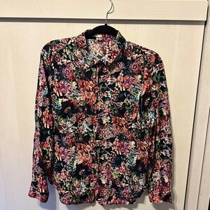 Floral button down shirt